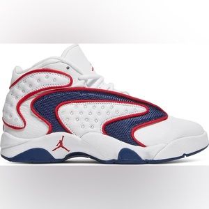 Air Jordan OG White/Midnight Navy/ White/University Red, Women’s 6.5